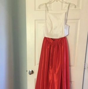 Red & white prom dress!!